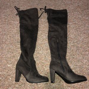Over the knee grey boots! Never worn!